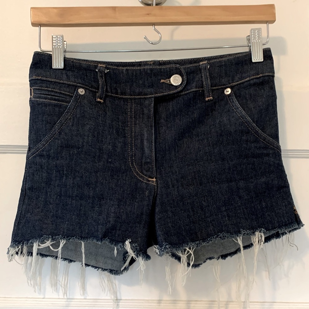 A.P.C. Raw Denim Cutoff Jean Shorts in Indigo
